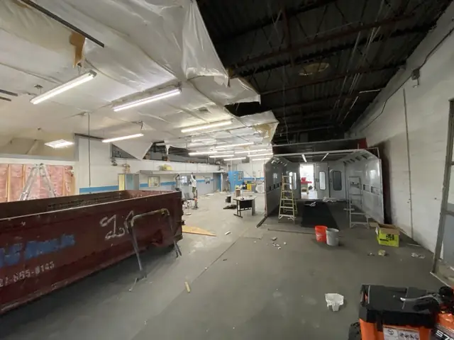 Clearing out the old shop