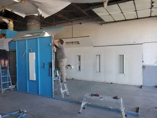 Up the ladder on the blue wall