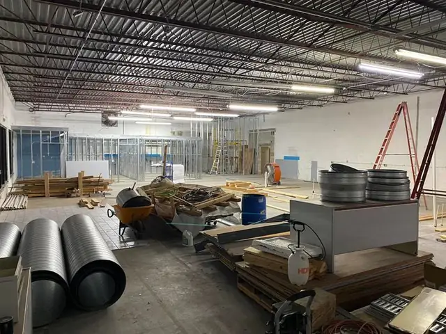 Plumbing and pipework in progress