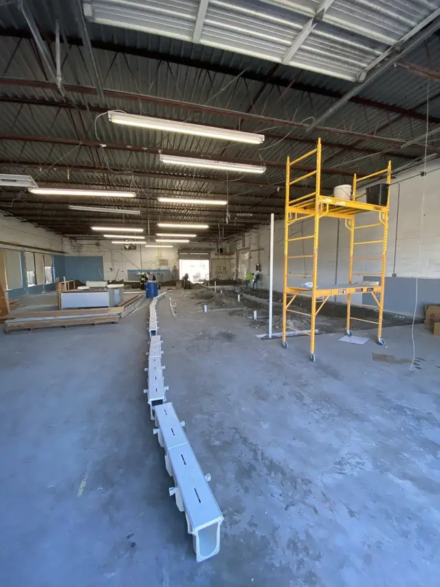 Scaffolding in the main room