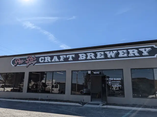 The Craft Brewery sign goes up