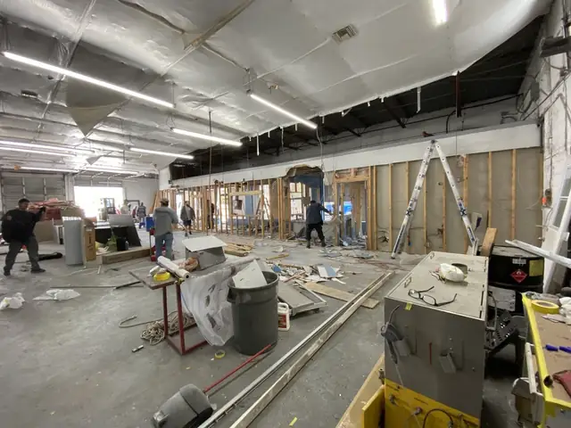 The team working on the building